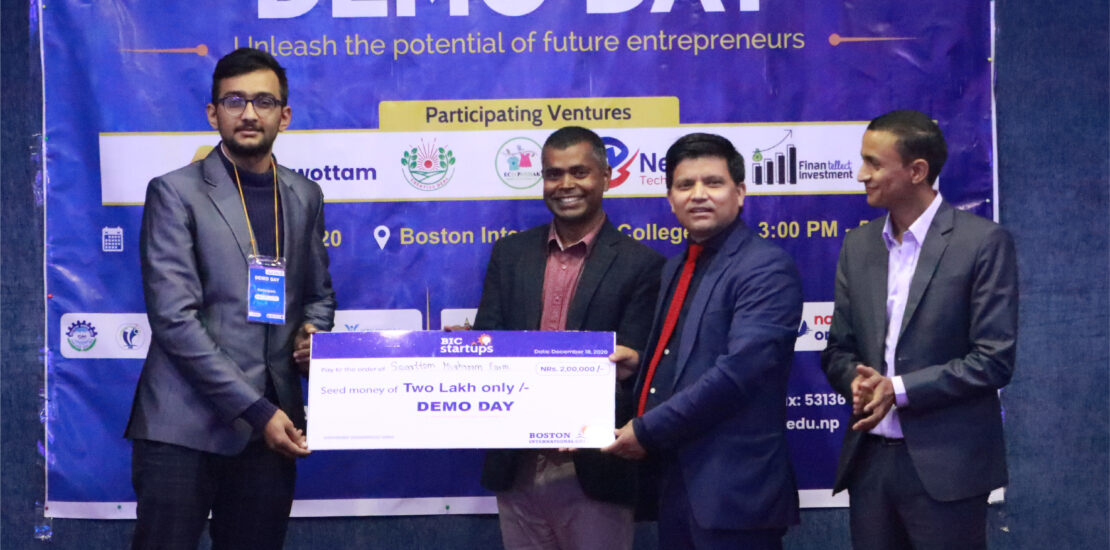 Sarwottam Mushroom Team awarded Seed Fund Winner